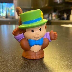 Fisher price circus Monkey Toy with Hat and Bow Tie